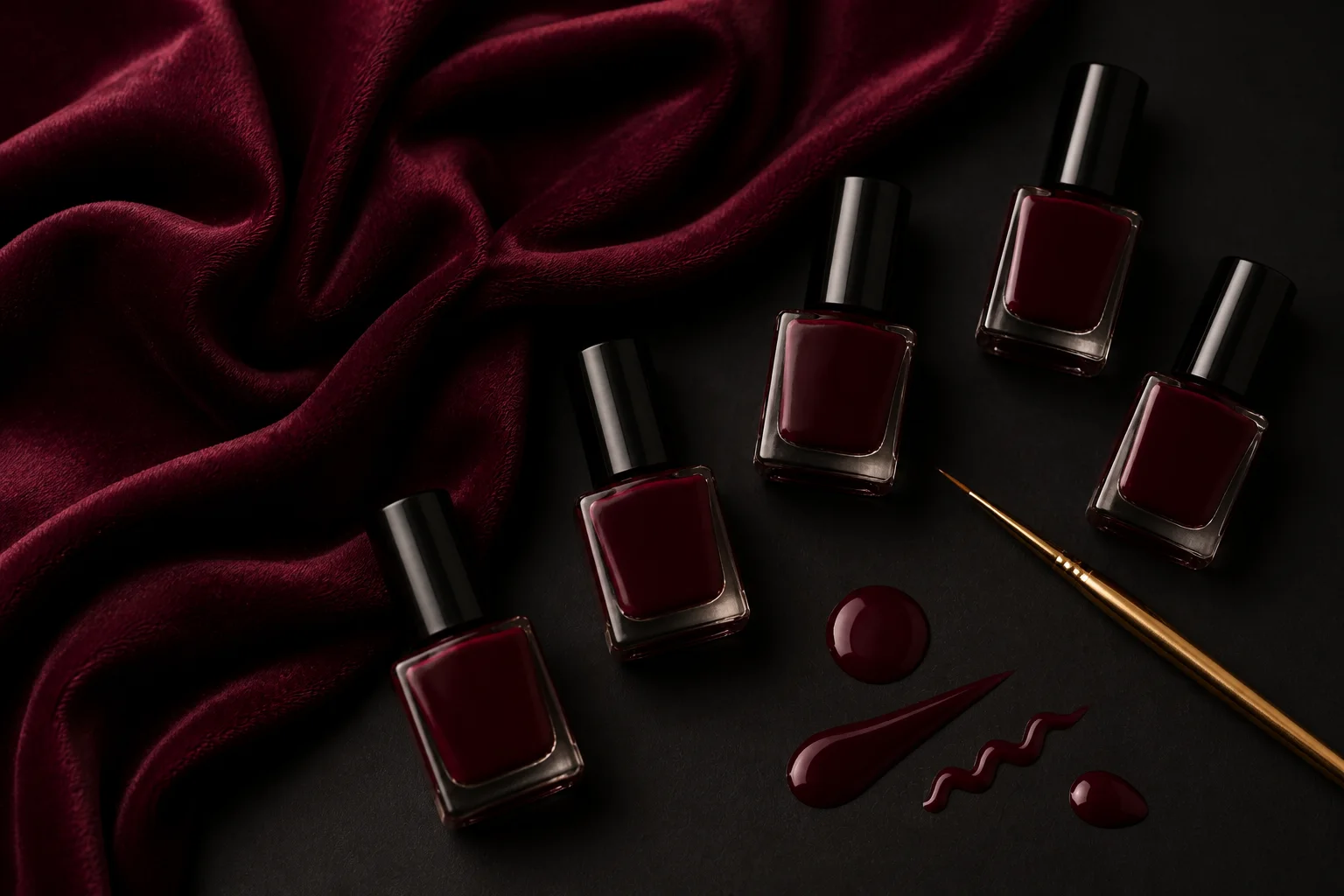 Dark manicure still life